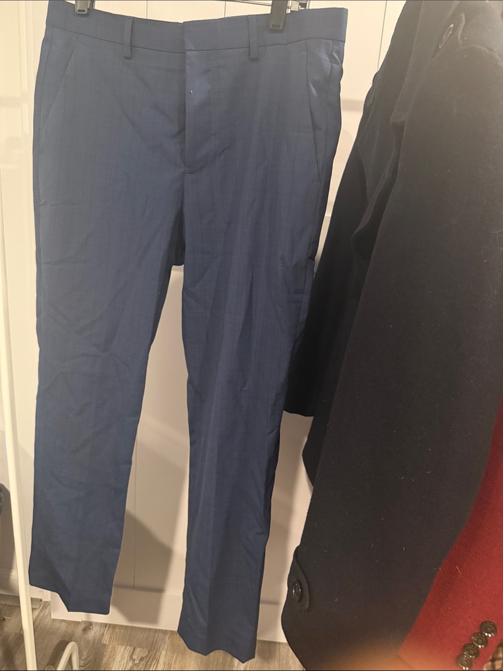 Express Men's Blue Dress Pants - Slim Tailored
